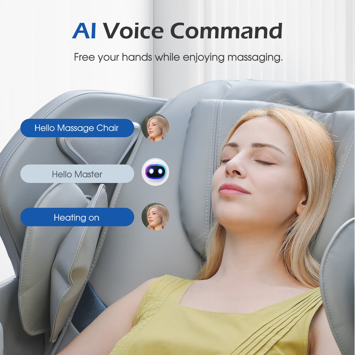 Full Body Shiatsu Zero Gravity Heating SL-Track Massage Chair with APP  Control, Anion