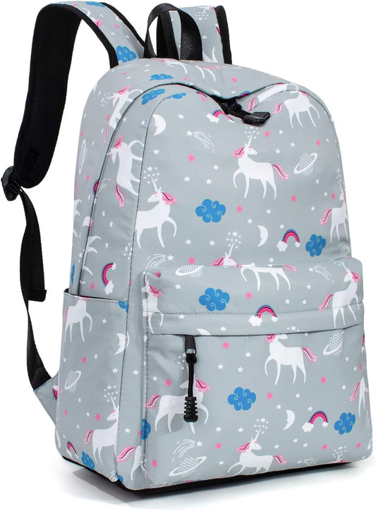 Leaper Unicorn Backpack School Bag Travel Bag Bookbag Gray 2