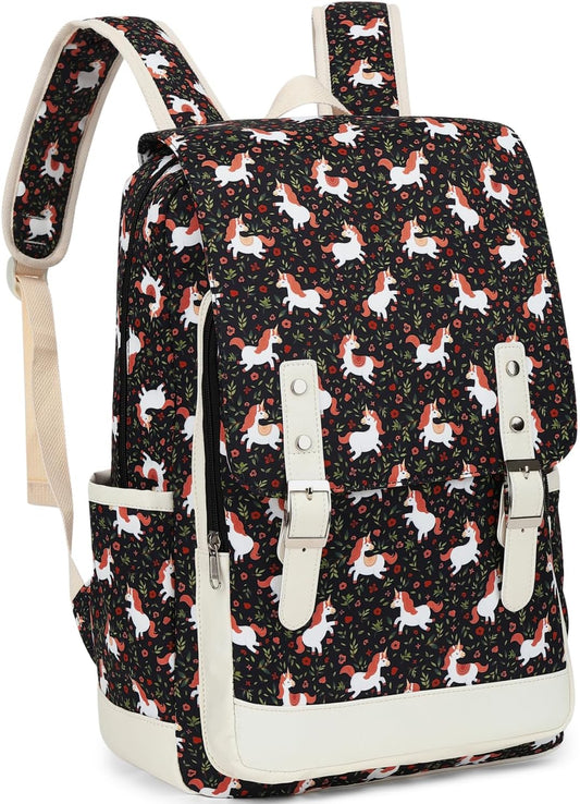 Leaper Cute Laptop Backpack Canvas Bag Daypack Satchel