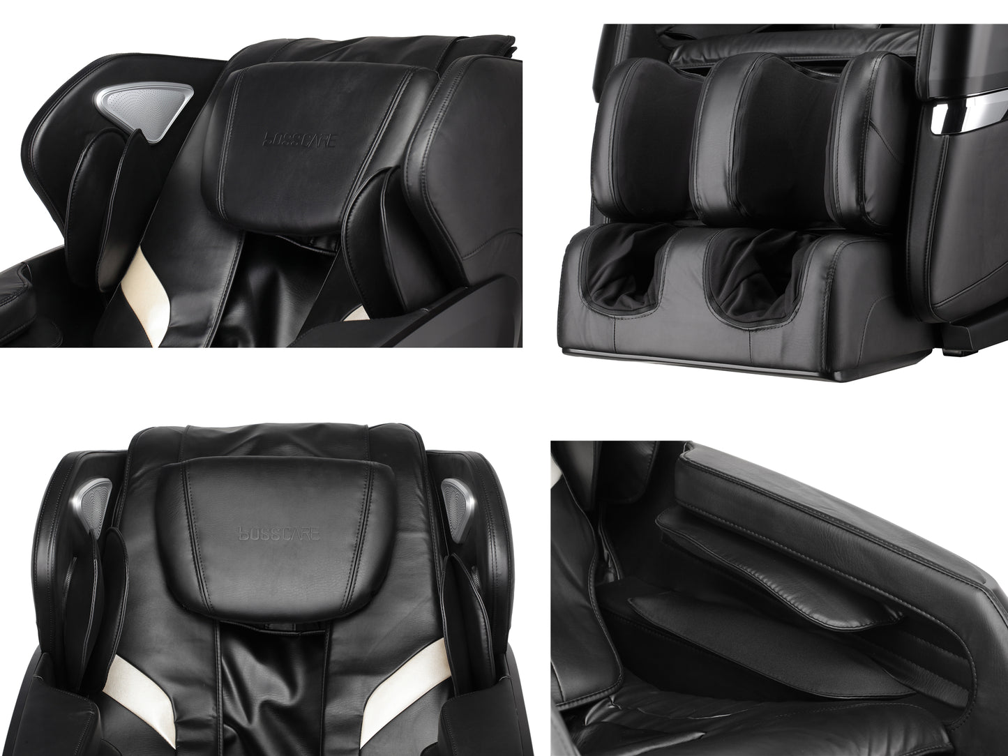 BOSSCARE 3D Massage Chair SL Track Zero Gravity Shiatsu Recliner Full Body Air Bag Massage